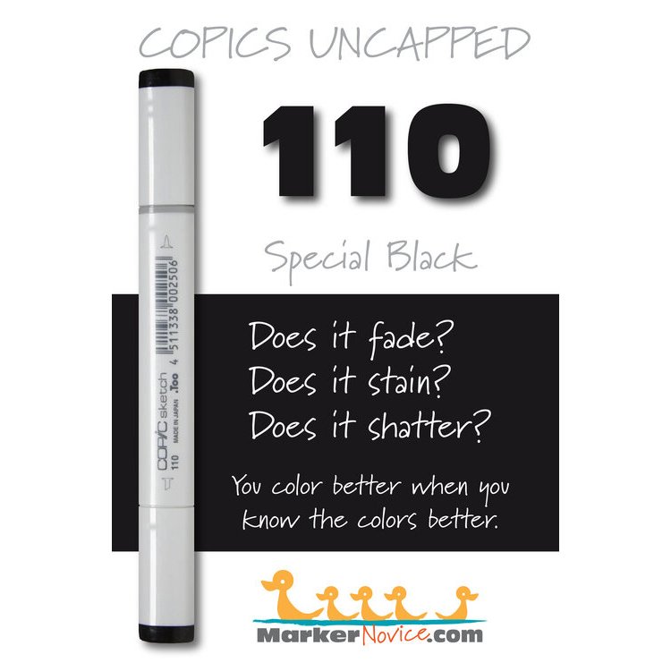 110 - Copic Sketch Marker Special Black — Violeta Ink
